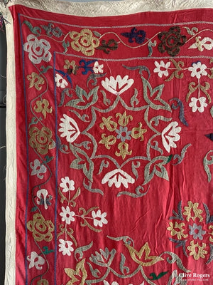 Uzbek Silk Embroidered Suzani (308 X 231Cm)