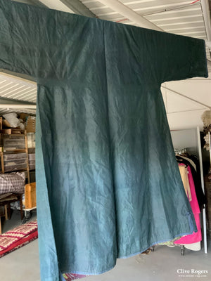 Coat Robe With Ikat Lining