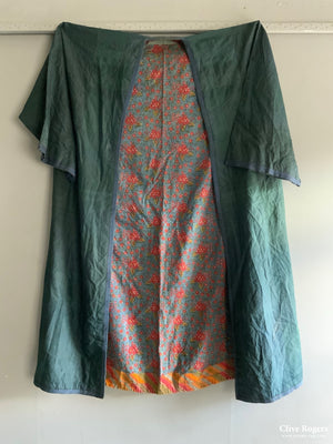 Coat Robe With Ikat Lining