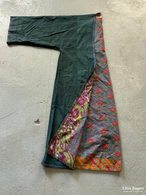 Coat Robe With Ikat Lining