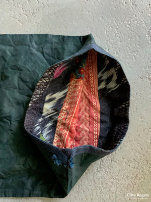 Coat Robe With Ikat Lining