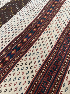 Afghan Uzbek Long Flatweave With Striped Design Mid Cent Flatweave