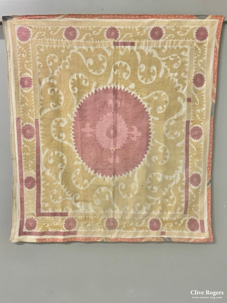 Uzbek Suzani Embroidery (167 X 154 Cm)