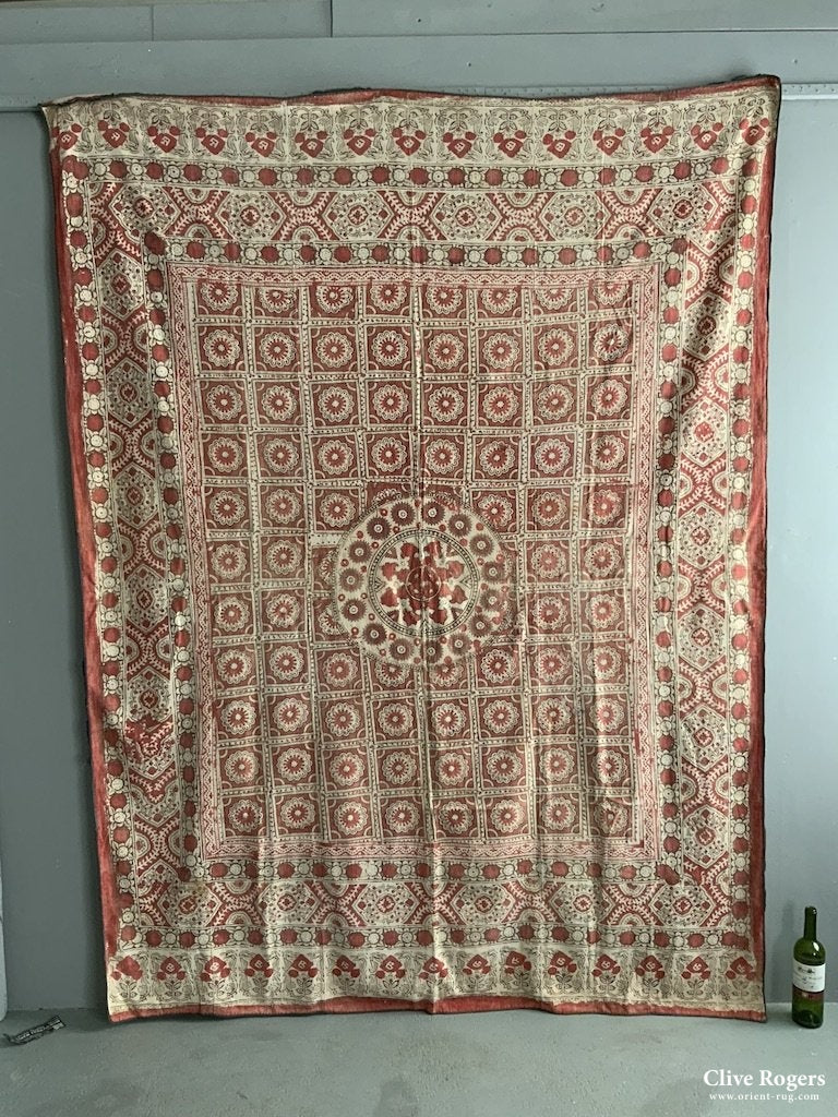 Uzbek Wood Block Print Heavy Cotton (232 X 175Cm)