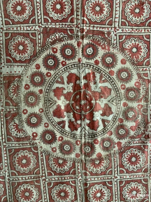 Uzbek Wood Block Print Heavy Cotton (232 X 175Cm)