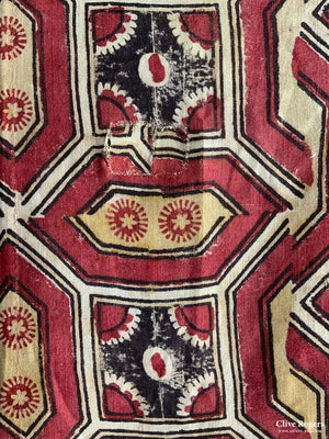 Uzbekistan Antique Wood Block Print Heavy Cotton (292 X 176Cm)