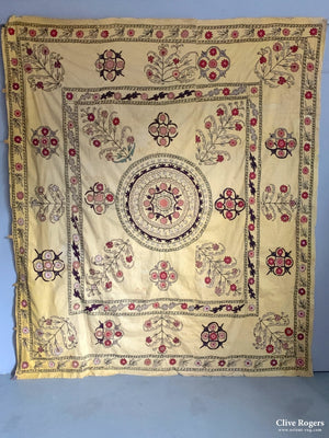 Uzbekistan Large Suzani Circa 1930 Suzani