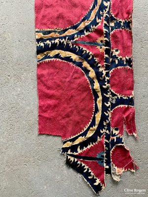 Uzbekistan Pishkent Suzani Fragment (140 X 35 Cm)