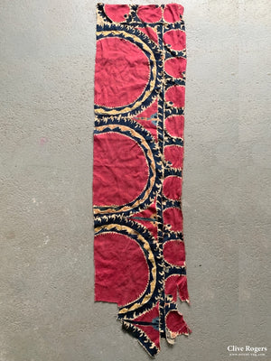 Uzbekistan Pishkent Suzani Fragment (140 X 35 Cm)