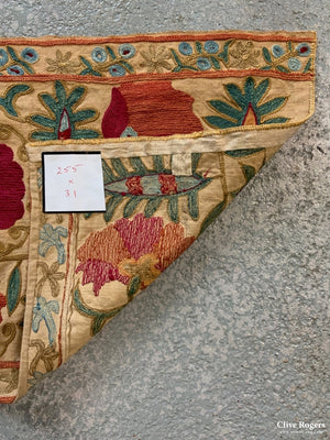 Uzbekistan Suzani Antique Border (255 X 31Cm) Embroidery