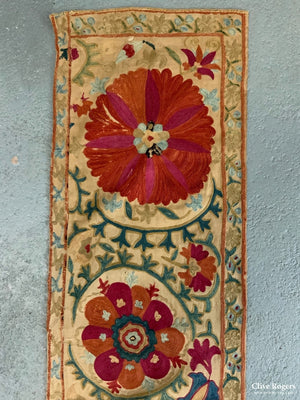 Uzbekistan Suzani Antique Border (255 X 31Cm) Embroidery