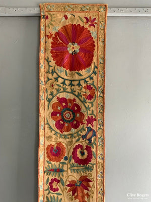 Uzbekistan Suzani Antique Border (255 X 31Cm) Embroidery