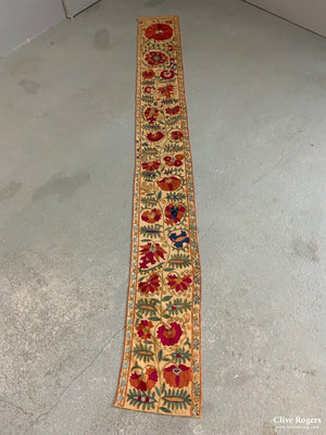 Uzbekistan Suzani Antique Border (255 X 31Cm) Embroidery