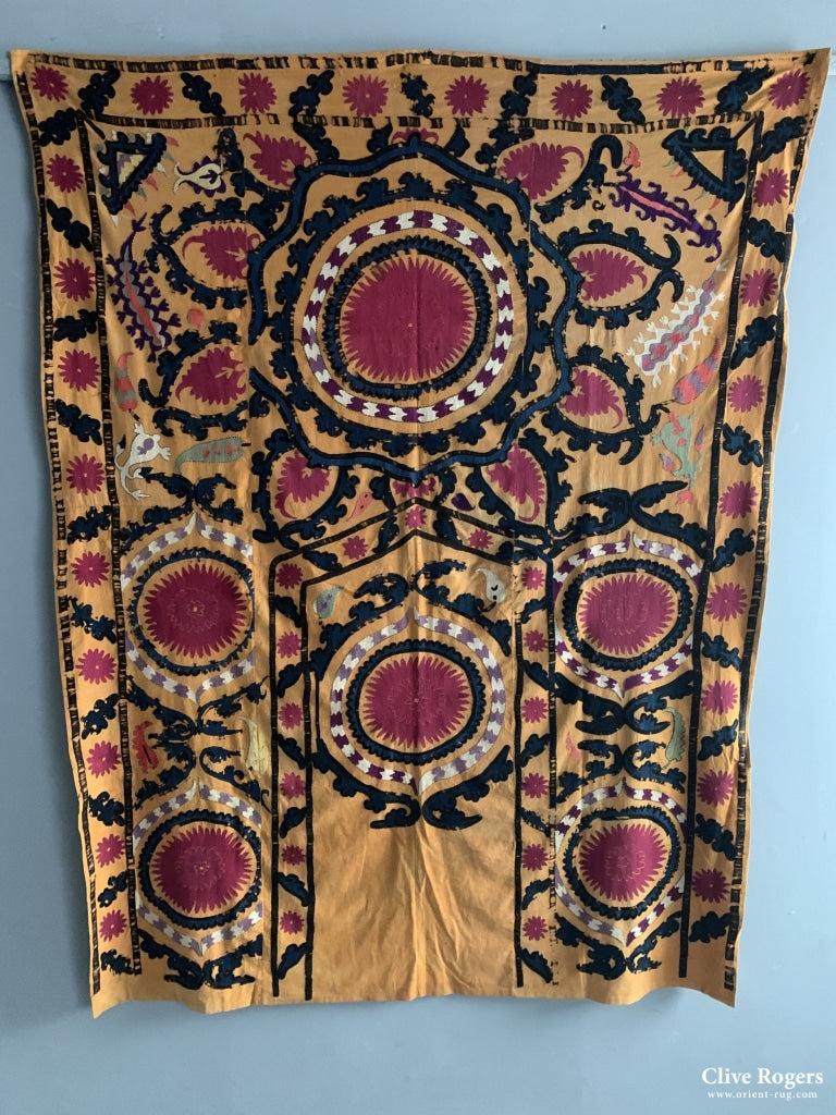 Uzbekistan Suzani Embroidery Early 20Th Cent