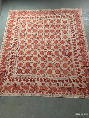 Uzbekistan Wood-Block Print On Heavy Cotton Cover Mid 20Th Cent Block