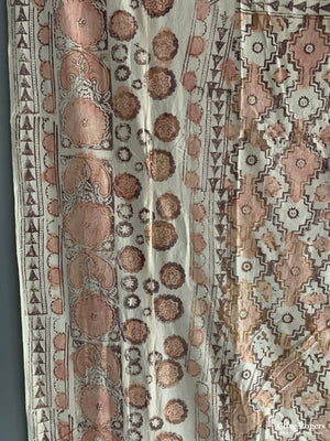 Uzbekistan Wood-Block Print On Heavy Cotton Mid 20Th Cent Block