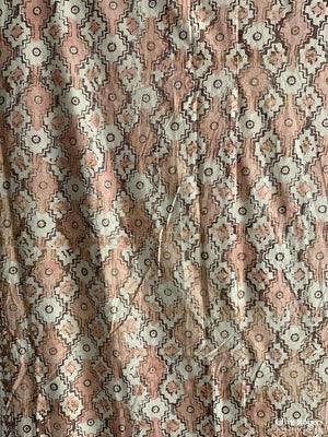 Uzbekistan Wood-Block Print On Heavy Cotton Mid 20Th Cent (283 X 200Cm) Block