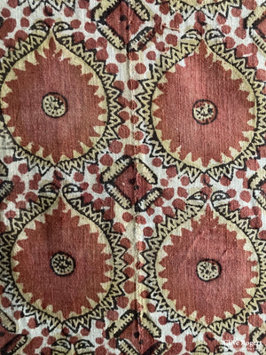 Uzbekistan Wood-Block Print On Heavy Cotton Cover Early 20Th Cent Block