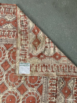 Uzbekistan Wood-Block Printed Heavy Cotton Cover Early/mid 20Th C Block Print