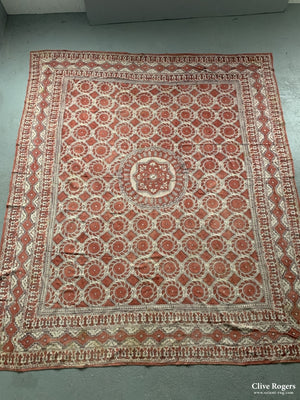 Uzbekistan Wood-Block Printed Heavy Cotton Cover Early/mid 20Th C Block Print