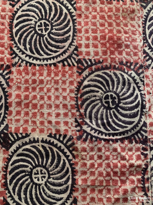 Uzbekistan Wood-Block Printed Heavy Cotton Cover First Half 20Th C Block Print