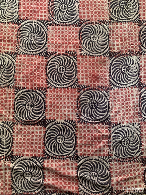 Uzbekistan Wood-Block Printed Heavy Cotton Cover First Half 20Th C Block Print