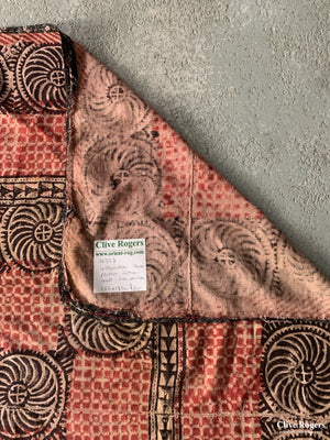 Uzbekistan Wood-Block Printed Heavy Cotton Cover First Half 20Th C Block Print