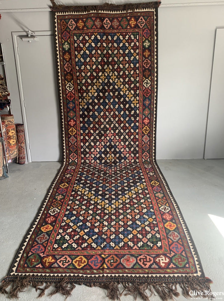 Veramin Semnan Oversize Kilim (476 X 158Cm)