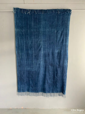West African Burkino Faso Indigo Shawl (190 X 124Cm)