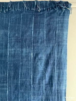 West African Burkino Faso Indigo Shawl (190 X 124Cm)