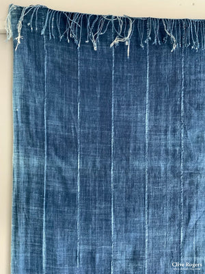 West African Burkino Faso Indigo Shawl (190 X 124Cm)