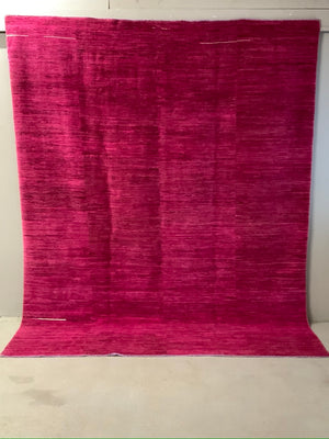 Indian handknotted pink carpet (293 x 238cm) *new
